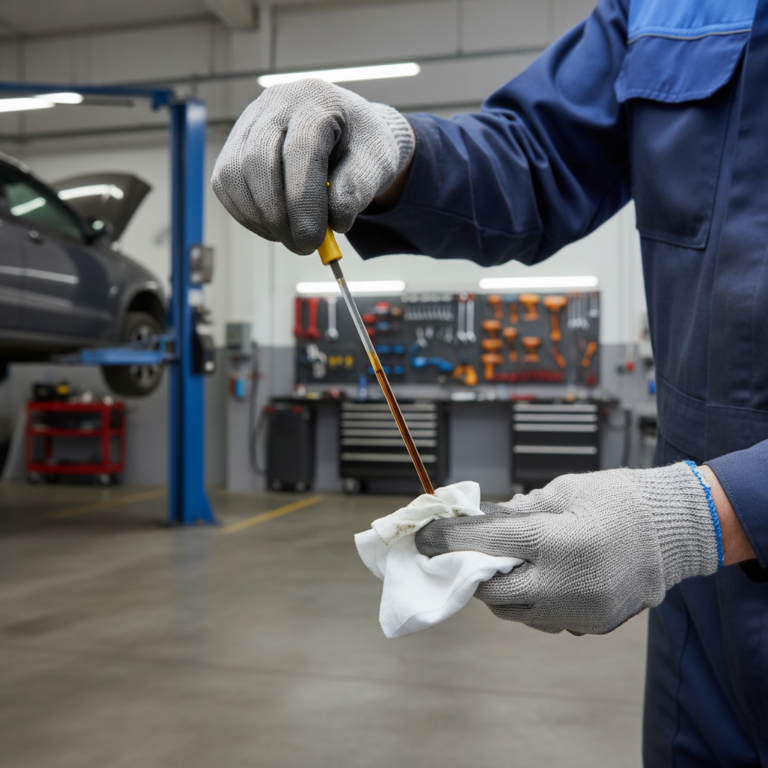 professional oil change process service